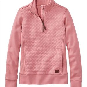LL Bean Quilted Quarter Zip Pullover